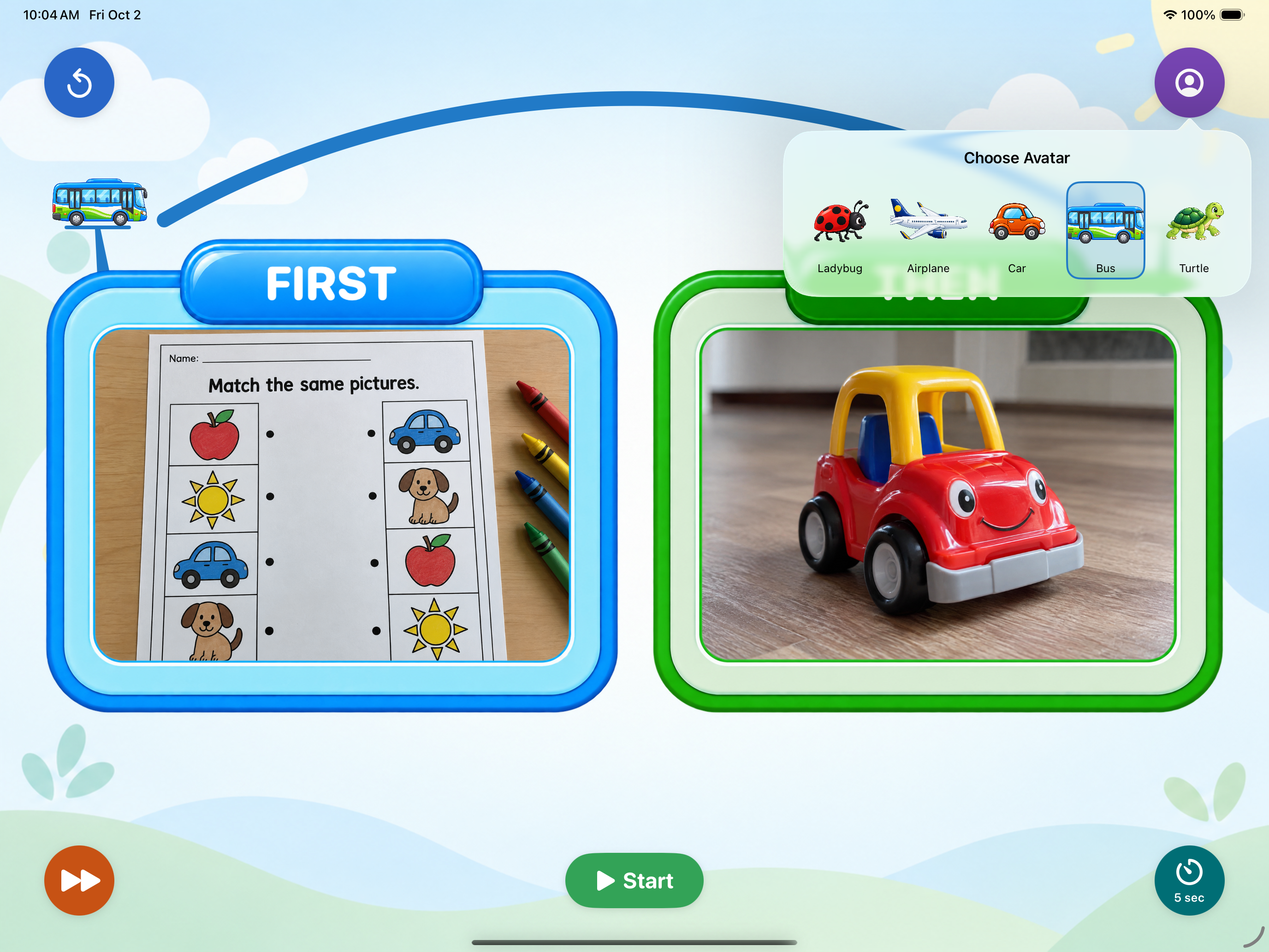 First-Then tutorial step 3